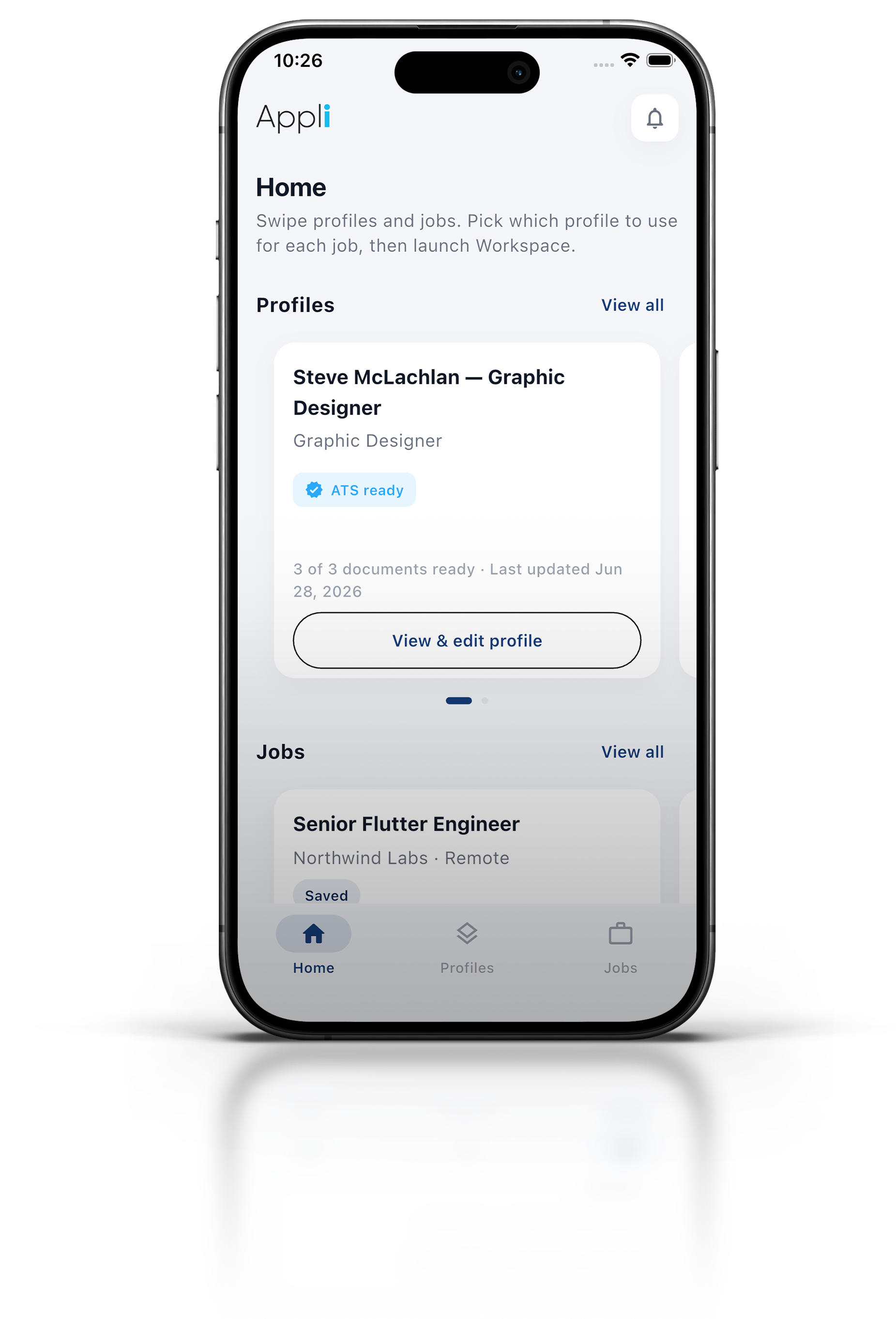 Appli app on iPhone