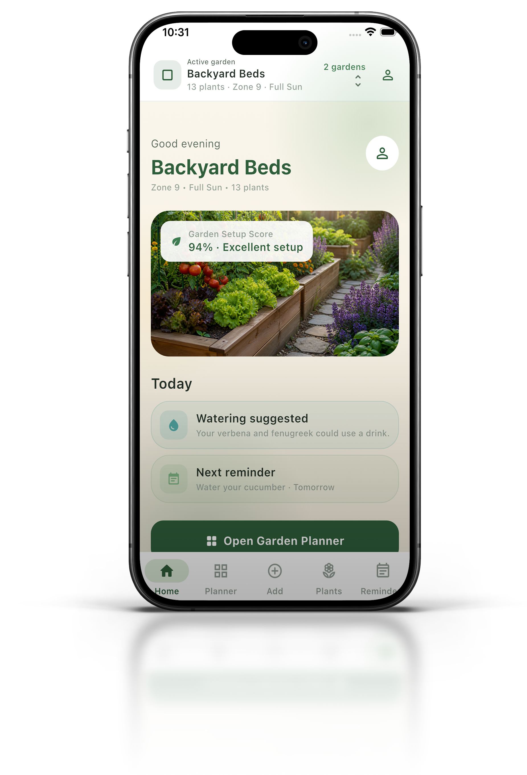 GrowGrid app on iPhone