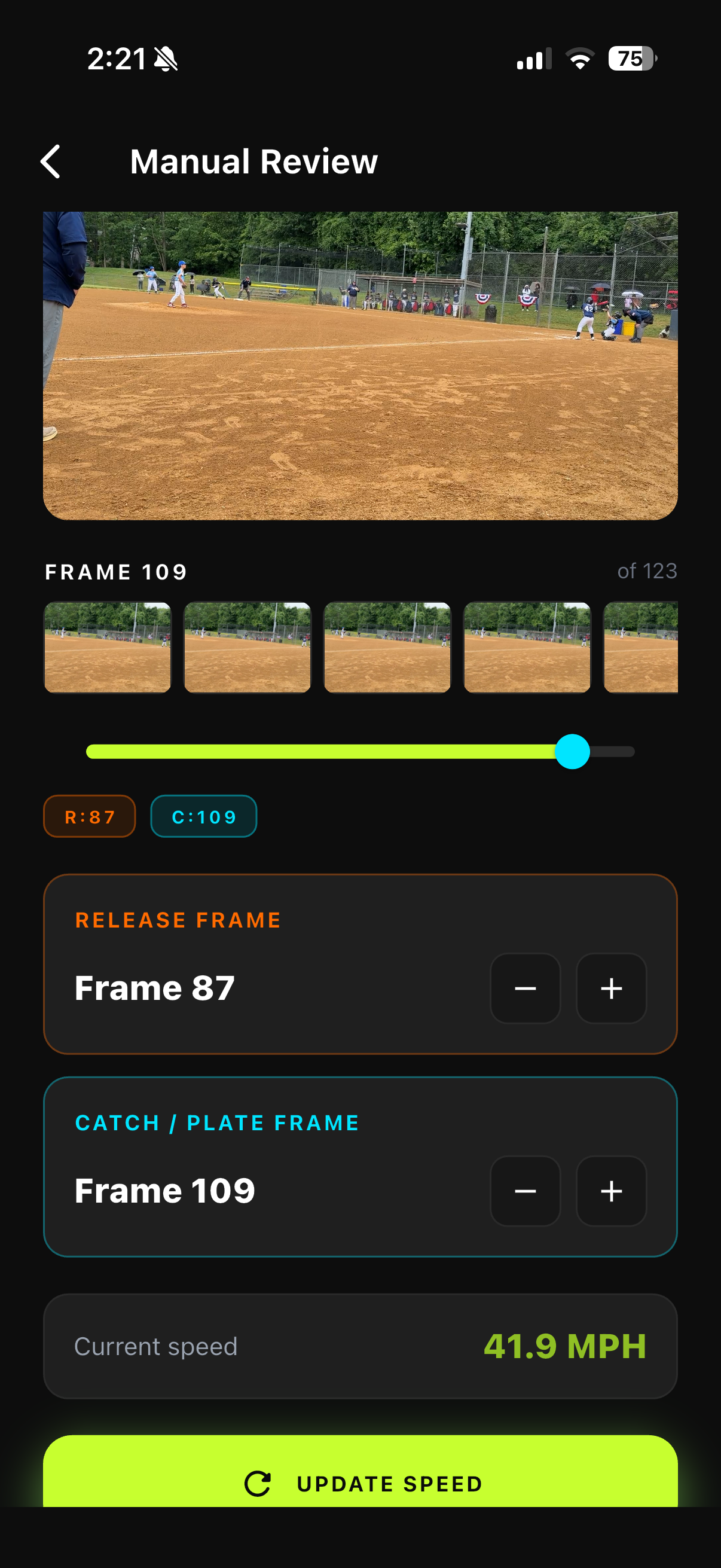 4SeamIQ manual video review and frame selection
