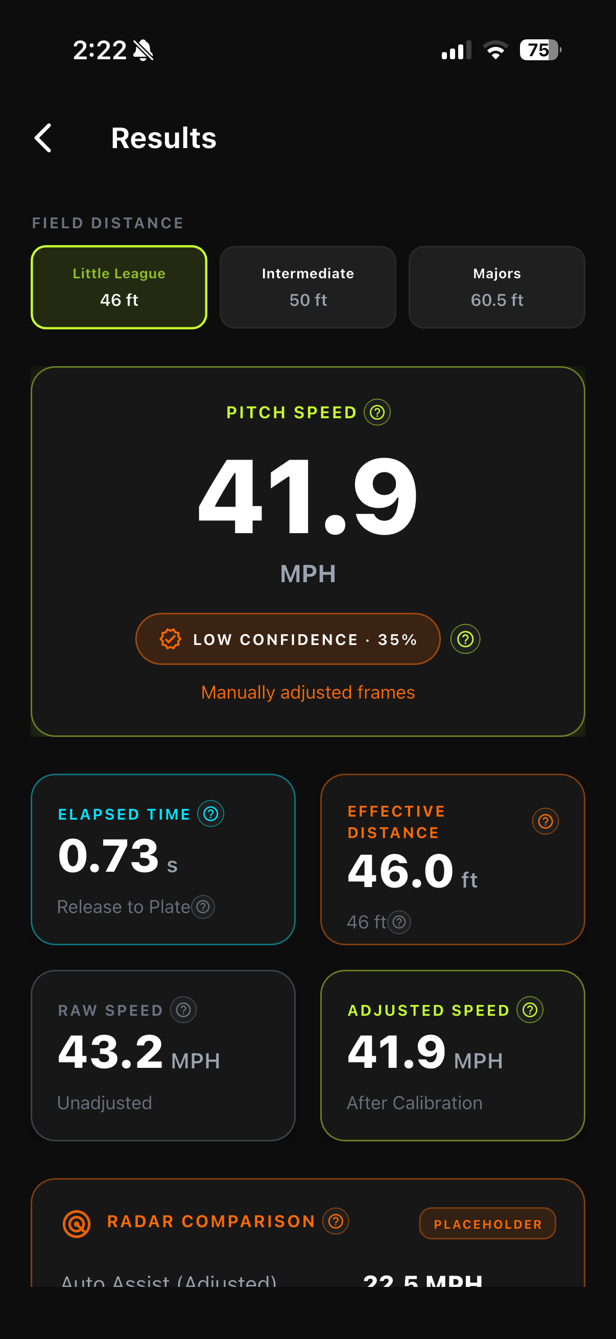 4SeamIQ estimated pitch-speed results