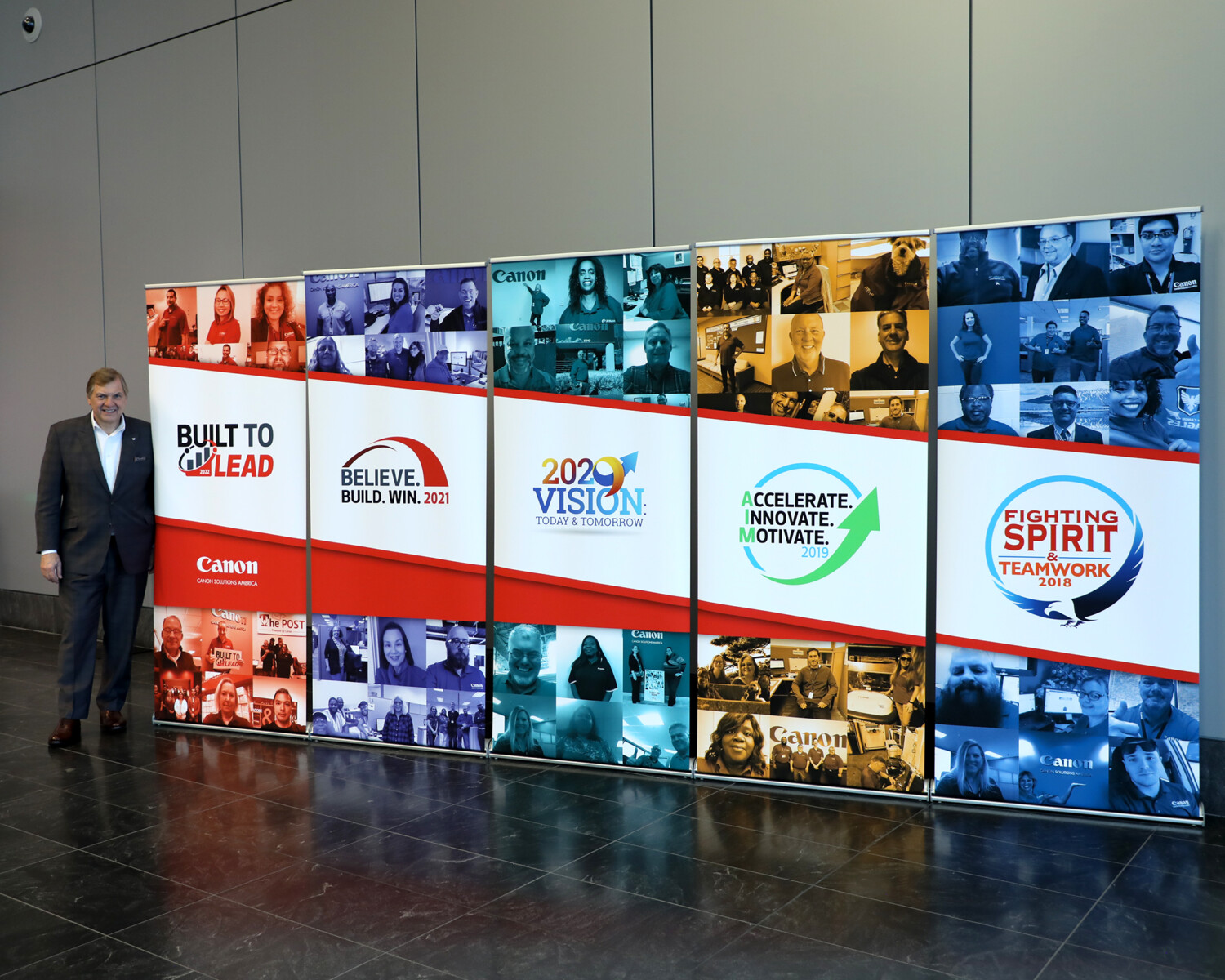 Canon Anniversary Kickoff Banners — Event Signage